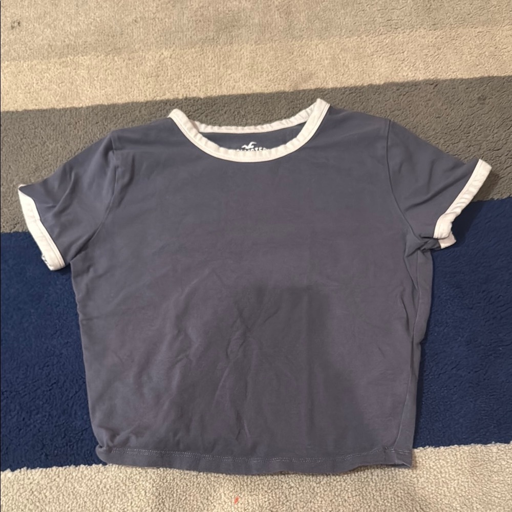 Hollister Blue/Grey Tee- Size S